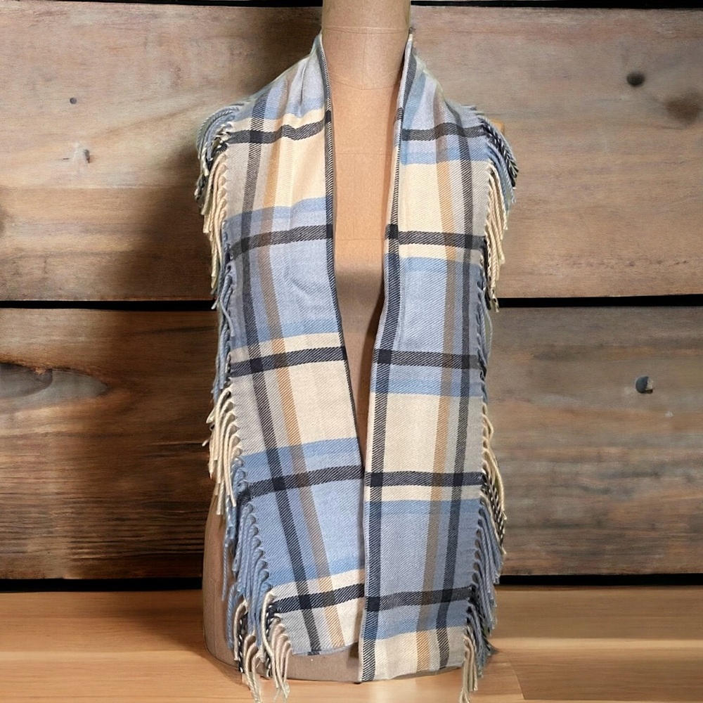 Plaid, Fringed Scarf